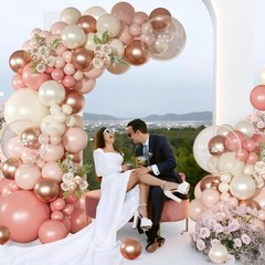 Dusty Pink Balloon Arch Kit 126 Pcs for Wedding, Birthday, Baby Shower Decor