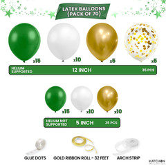 Green and Gold Graduation Decorations 2026 – Pack of 76 | Congrats Grad Banner,