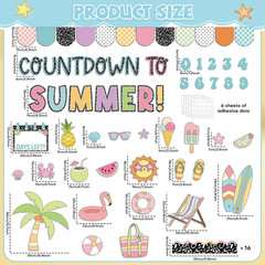 Countdown to Summer Bulletin Board Set End of Year Composition Notebook Classroo