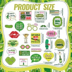 25pcs Pickle Bachelorette Photo Booth Props Last Funny Pickle Shell Ever Tick…