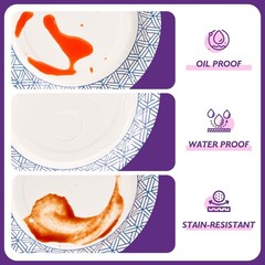 Disposable Paper Plates 8.5 Inch 300 Count, Soak Proof and Cut Resistant Heav…