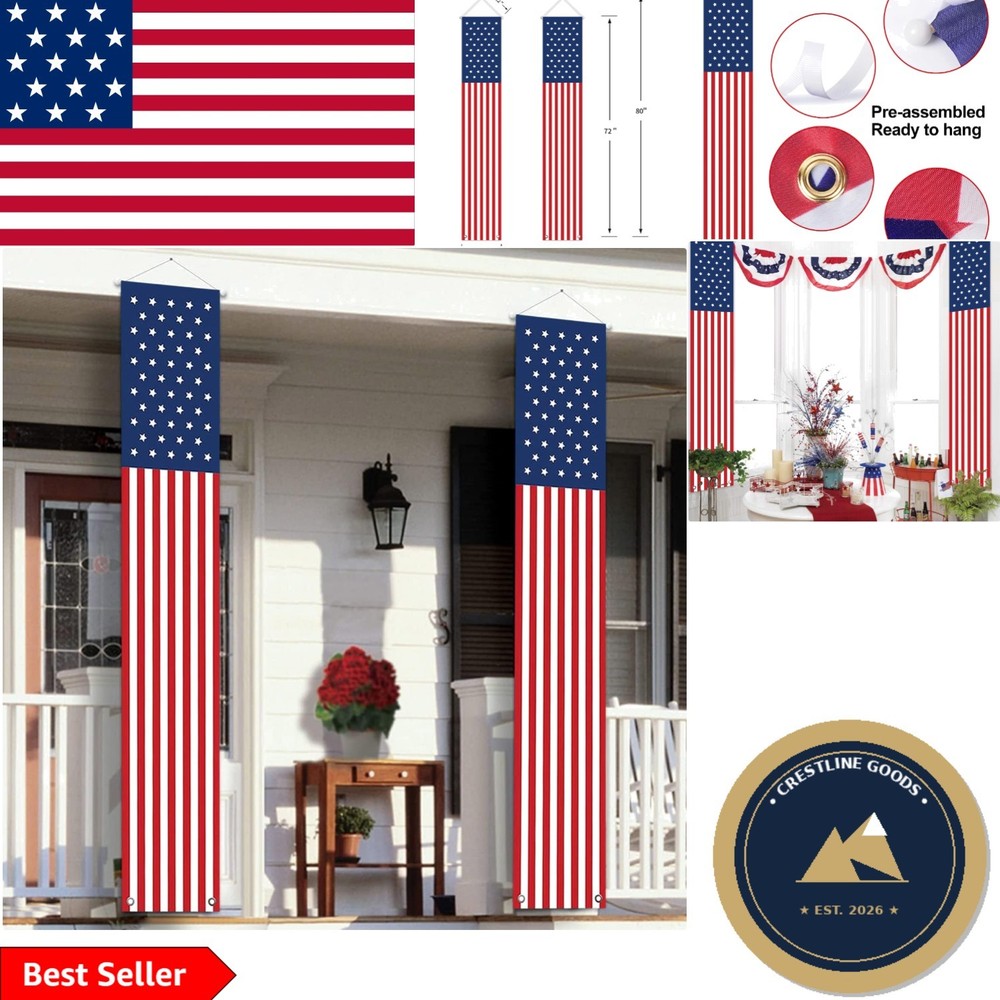 Vibrant Stars and Stripes Flags – Outdoor Party Decorations for Independence Day