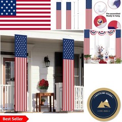 Vibrant Stars and Stripes Flags – Outdoor Party Decorations for Independence Day