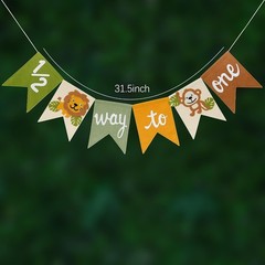 1/2 Birthday Decorations «Half Way to One» Baby 6 Months Banner Half Year NEW