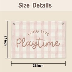 Long Live Playtime Banner Playroom Decor，Pink Playroom Decor for Girls Room, …