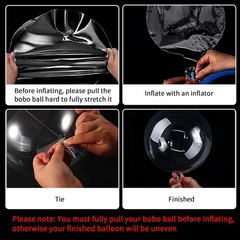 Bobo Balloons – 70 Pcs Different Sizes Clear Balloons for Stuffing, Bulk Wedd…