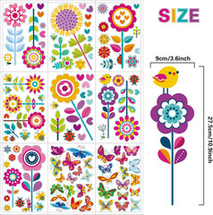 107PCS Spring, Summer & Fall/ Winter Window Clings – Spring Flowers, Butterfly &