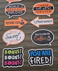 10designs 5pcs Office Photobooth PVC Props, Office photobooth Premium PROPS