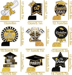 Graduation Honeycomb Table Decoration Set for Party Supplies and Desktop Decor