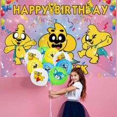 Mikecrack Party Supplies Party Decor Set Plates Balloons Cake Toppers Banner