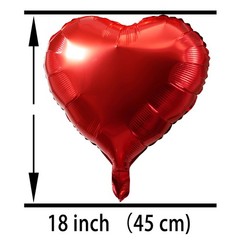 Red Heart Foil Mylar Balloons – Valentines Day Party Wedding Bachelorette Bir…
