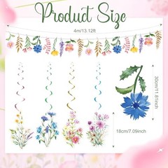 21 Pcs Wildflower Birthday Party Decorations Flower Banner Wildflower Garland