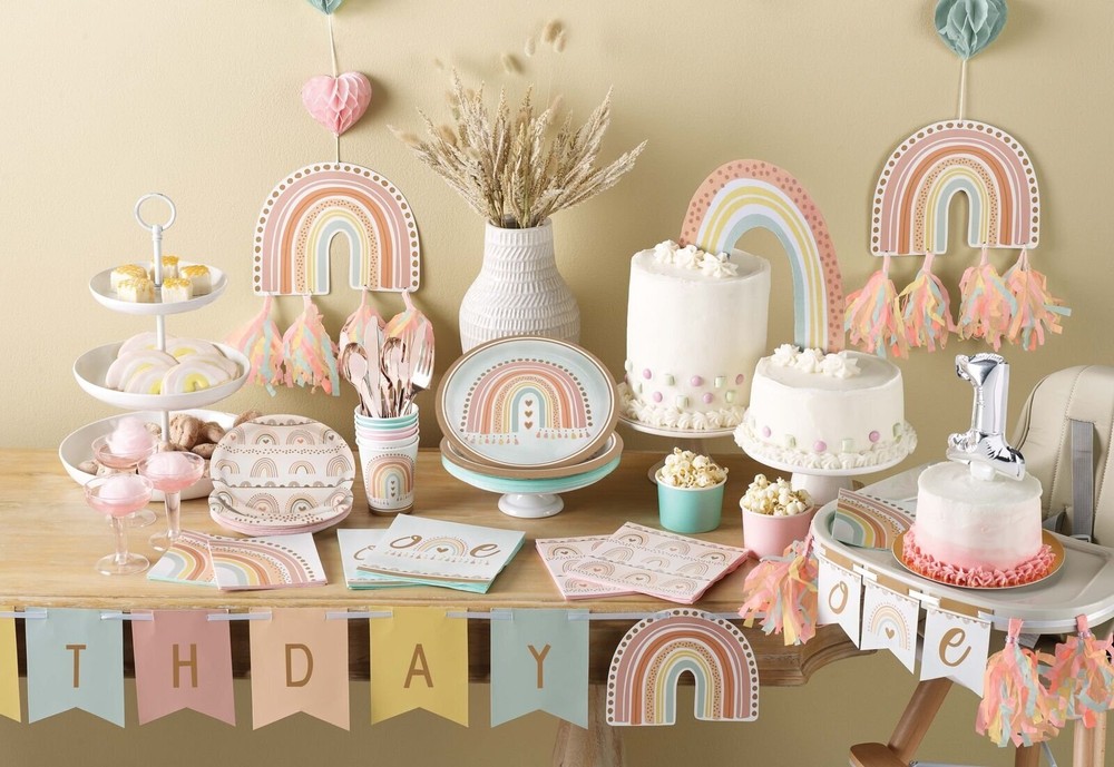 Boho Rainbow Baby Shower & Birthday Party Supplies