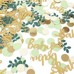Tissue Confetti Sprinkles Gold Ivory Sage Green Baby Shower Party Decor 350PCS