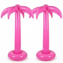 2 Pack Palm Tree Decoration, 67-Inch Hot Pink Inflatable Palm Trees Decor Haw…