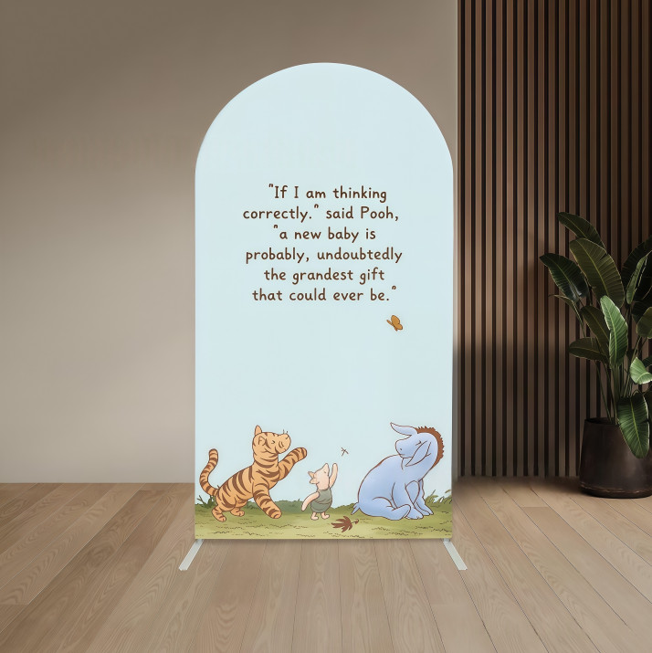 Winnie the Pooh Arch Backdrop Cover Birthday Photo Background Prop Party Decor
