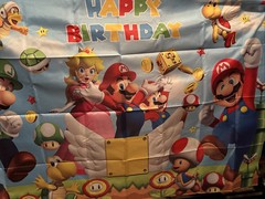 Super Mario Luigi And Princess Peach Happy Birthday Banners 5’ X 3 1/2