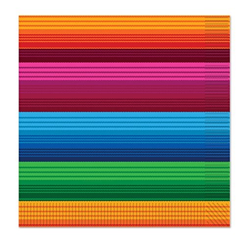 Beistle Luncheon 16 Piece Fiesta Paper Napkins Serape Pattern Cinco De Mayo
