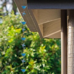 Functional 13 1FT Hummingbird Rain Chain for Efficient Outdoor Water Flow