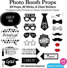 Class of 2026 Graduation Photo Props – 20 Pieces