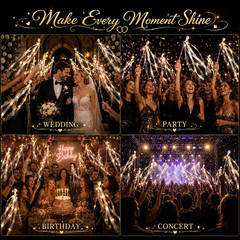 100 PCS Light Up Wedding Wands with Lace & Satin, LED Fairy Ribbon Streamers for