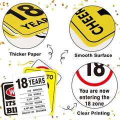 18Th Birthday Party Decorations – 9PCS Wall Signs Funny Tags for Teenagers 18 Ye