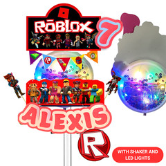 Blox Cake Party Supplies happy birthday centerpiece decoration cupcake toppers