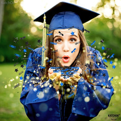 Graduation Decorations 2026 | Blue and Black Congrats Grad Confetti 2026 – Pack