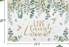 Beautiful Spring Summer Eucalyptus Leaves Back Drop Banner Decoration 7X5 Ft