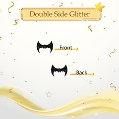 100 PCS Black Glitter Bat Shape Confetti Halloween Party Table Decorations