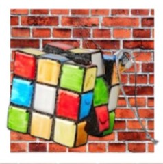 Rubix Cube Glass Ornament – Retro 80s puzzle game brain teaser kids fun gift 70s