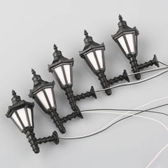 10pcs Model Railway Scenery LED Lamppost Lamps Wall Lights For G Scale 1:25