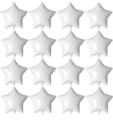 18″ Gray Star Balloons 20 Pack Foil Balloons Mylar Balloons for Baby Shower