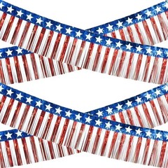 Create Festive Vibes: Durable 10FT Red, White & Blue Streamers for 4th of July