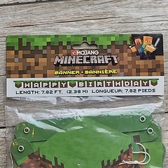 NEW Minecraft Birthday Banner «Happy Birthday» Over 7 Feet Long!