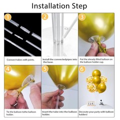 6 Set Balloon Stand Kit for Table Centerpieces With Balloon and Base Party De…