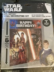 Disney Star Wars Scene Setters Wall Decorating Kit Birthday New