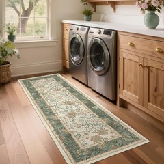 GarveeHome 2×6 Washable Runner Rug for 2′ x 6′ (Rectangular), Sage Green