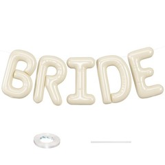 BRIDE Balloons Bachelorette, 16 inch Beige Bride Balloons for Bachelorette Pa…