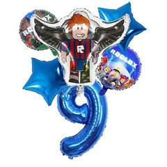 Robot Game Theme Balloon 6pcs Set For Birthday Decoration And Fast Shipping USA