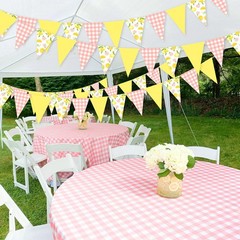 Lemon Party Decorations – 3PCS Lemon Bunting Banners, Pink and Yellow Lemon T…