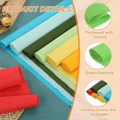 Crepe Paper 7.9ft Long 20 Inch Wide Bright Green Roll Streamers Party 2 Pack