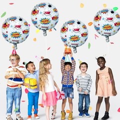 Superhero Birthday Decorations, 8Pcs Superhero Foil Balloons 18 Inches Hero