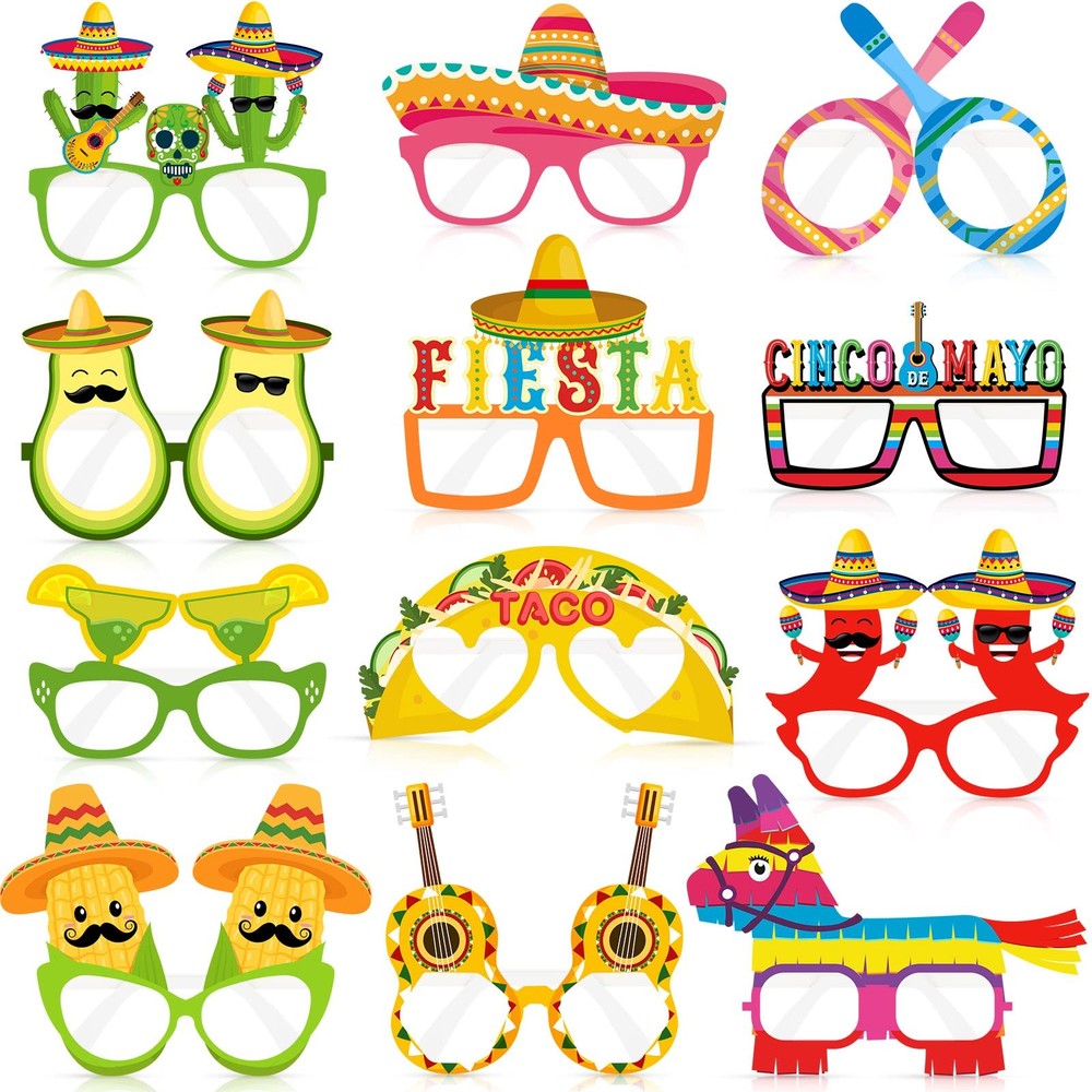 12 Pairs Mexican Fiesta Party Decorations Cinco De Mayo Decorations Mexican P…