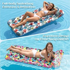 2 Pack Pool Floats Adult, Oversized Inflatable Pool Float Loungers for Adults