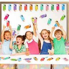 Pencil Cutouts Classroom Name Tags Back To School Bulletin Board Decor 120 PCS