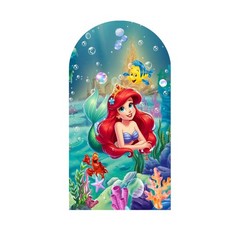 Little Mermaid Ariel Arch Backdrop Cover Birthday Party Photo Background Prop