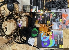 Bulk Halloween Decorations Set of 21 Pc, Decorating Party Pack, Spiders, Skull.