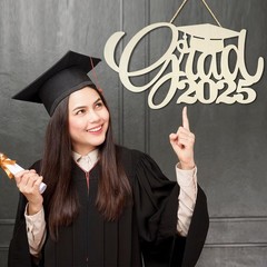 2026 Graduation Decor Wood Cutout Grad Wooden Sign Photo Booth Prop Class