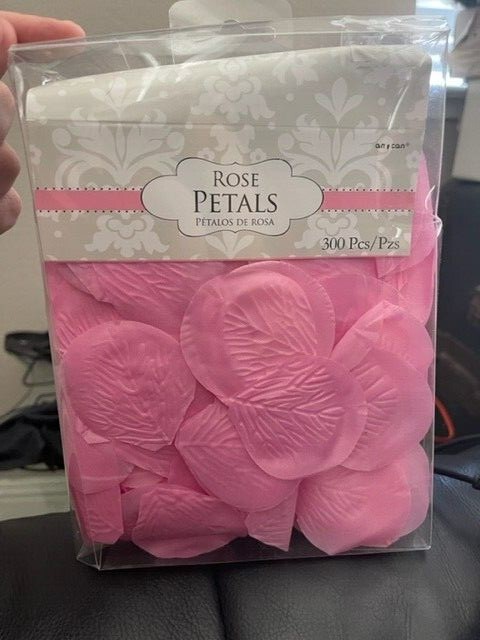 Pink Rose Petals Fabric Confetti 300 Petals Party Supply New!!!